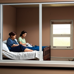 **

"A family safely sheltering indoors during a radiation emergency, following government guidelines. Emphasize closed windows, emergency kit, and calm demeanor."

**