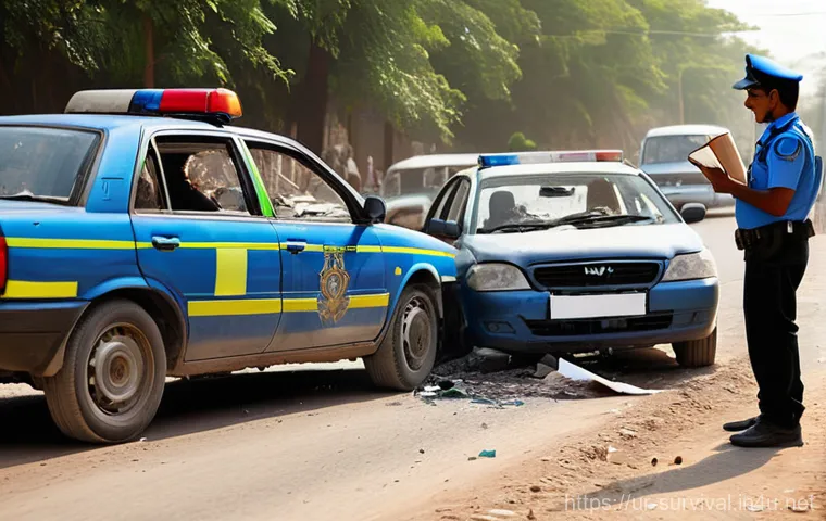 사고 발생 시 사고 기록법 - **Prompt:** A focused, close-up shot of an adult male or female in modest, everyday clothing, using ...