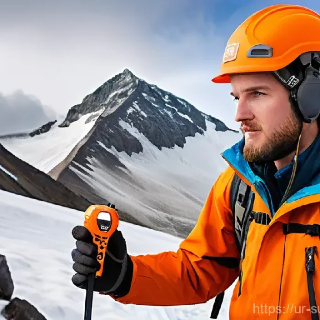 긴급 구조 신호 발신기 사용법 - **Prompt 1: Mountain Adventurer with PLB**
"A determined adventurer, approximately in their late...