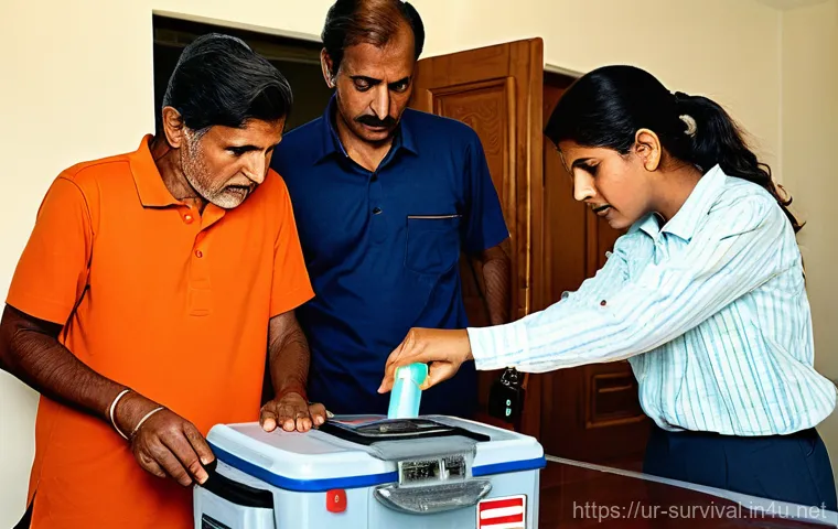 재난 시 위험 지역 탈출 경로 - **Prompt 1: Family Disaster Preparedness Drill**
"A diverse Pakistani family of four (parents, a...
